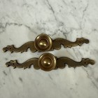 2 Keeler Period Brass 6 In Decorative Knob Backplate A9837 With Knobs 