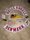 Hell Angels Denmark Biker Patch Set Skull Wing Full Back Patch Mc Styl