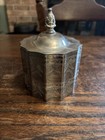 Vintage 1991 Godinger Silver Plate Red Velvet Lined Jewelry Trinket Box Lid