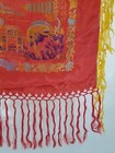 Vintage Gorgeous Wwll Taj Mahal Silk Satin Piano Shawl 1940s Scarf 83x83cm