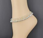 Silver Jingle Bells Adjustable Anklet Ankle Bracelet Belly Dancer 8-10  Long