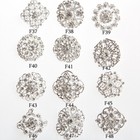 24pcs Rhinestone Brooches Brooch Pins For Women Wedding Bridal Bouquet Kits