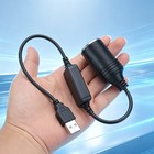 Usb To 12v Car Cigarette Lighter Adapter For Camping  Road Trip  Emergency Use