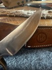 Vintage Olsen Ok H c Fixed Blade Knife Howard City Michigan Usa Original Sheath 