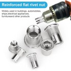1 4 -20 Rivet Nut  100pcs 304 Stainless Steel Flat Head Rivnut Threaded Inser   