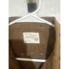 Mens Vintage Donegal Long Sleeve Brown Retro Shirt Size Xl 17 17 5