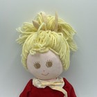 Vintage Eden Cloth Baby Doll Soft Body Plush Toy Girl Blonde Hair Brown Eyes 16   