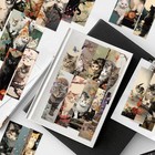 90 Pcs Black White Cat Bookmarks Aesthetic Bulk Set For Book Lovers Cat Moms