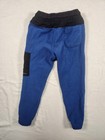 Athletic Works Boys Fleece Jogger Pants Blue Black M  8  Elastic Waist Pockets
