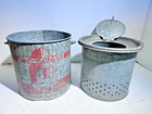 Vintage Hiawatha Minnow Galvanized Metal Bucket W  Insert