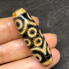 Antique Magic Power Tibetan Old Agate  15 Eyes  Amulet Dragon Vein Dzi Bead