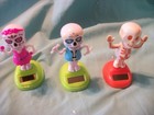 Set Of 5 Halloween Solar Powered Bobble Head Toys fiqures Vgc