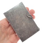 800 Silver Antique Art Deco Italy Floral Leaf Oxidized Cigarette   Card Case