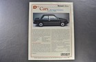 1983 Renault Alliance Sedan Brochure Sheet Excellent Original 83