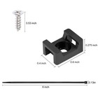 100 Pcs Cable Zip Tie Saddle Type Mounts Base With 100 Pcs 8  Cable Ties   Screw