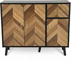 35  Long Sideboard Buffet Cabinet With Storage   3 Doors For Living Room Kitchen