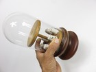 Wooden Base Thimble Dome Display With 6 Norman Rockwell 1980thimbles Aa2b2207