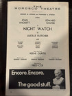 Night Watch - Rare Joan Hackett - Jean Hepple - Keen Curtis Signed Playbill 1972