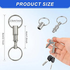 Heavy Duty Keychain Retractable Carabiner Car Key Chain With Badge Holder