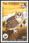 Gambia 1978 Mi no  374-77  150 00     Owls  Birds Of Prey Wwf Abuko  ii  4v Mnh  