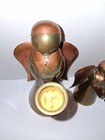 Vintage Brass   Copper Angel Candle Holders Set Of 2 Mid-century Modern 9   6 