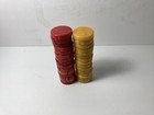 Lot Of 30 Vintage Rare Bakelite Backgammon Swirled Red Butterscotch Chips
