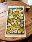 Floral Design Set Of 4 Vintage Linen Tea cup Towels