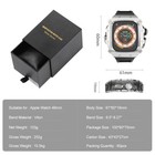 Crystal  steel Case Rubber Band For Apple Watch Ultra4 49mm 11 10 9 46mm Mod Kit