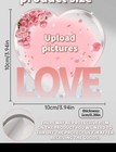 1pc Customized Photo Heart-shaped Pink Love Acrylic Photo Tag - Personalized