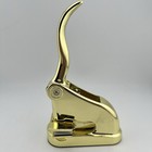 Vintage Brass Notary Corporate Desk Seal Embosser With Die Insert Heavy Duty