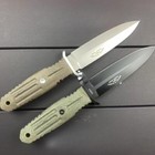 10   New Double Edge 440c Blade Micata Handle Tactics Dagger Hunting Knife Vth87