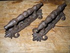 2 Large Cast Iron Antique Style Fancy Barn Handle Gate Pull Shed Door Handles  2