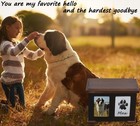 Dog Urn For Ashes pet Urns Up To 150 Lbs  Wooden Memorial Ashes Urn With Paw    