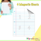 Magnasheet Squares Jumbo 4 Panel Magnetic Dry Erase Notebook Paper For Teachers 