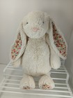 Jellycat Bashful Blossom Bunny Rabbit Beige Cream Floral Ears Plush Toy 12   