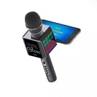 Popsolo Glow Wireless Led Bluetooth Karaoke Microphone  black 