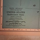Authentic  southwestern States  Vintage 1937 Rand Mcnally World Atlas Map 