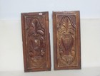 Antique Carved Wooden Panel Plaque Old Wood Victorian Vintage Urn 31 x8 5 