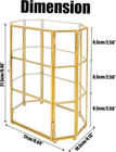 Glass Jewelry Display Case 6 7x4x8 4 Inches Small Cabinet  3-tier Geometric Box