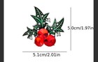 Christmas Pin Holly Brooch Fashion Jewelry Free Ship 2 Inch
