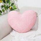 Heart Pillow pink Heart Shaped Pillow soft Faux Rabbit Fur Love 