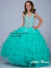 New  Little Rosie Girls Glitz Long National Pageant Dress Lr2039 Red 14  600