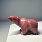 Carved Rhodonite Miniature Standing Bear     Pink Stone Animal Totem     1 5   