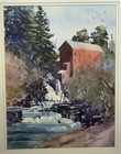 Robert E  Lynk  20thc  American Watercolor  rensselaer Mill Iv  Signed