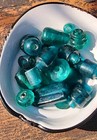 Rare Old Translucent Teal Aquamarine Antique Trade Beads Exact Beads 