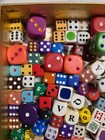 Lot Of 200  Misc Gaming Dice Vintage Modern Poly Colors Sizes