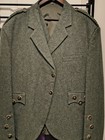 Scottish Men s Lovat Green Argyle Jacket Handmade Kilt Jacket With 5 Button Vest
