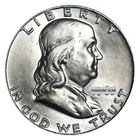 90  Silver Franklin Halves -  10 20-coin Roll Bu