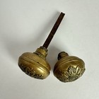 Antique Vintage Eastlake Victorian Ornate Door Knob With Spindle Brass - Read