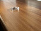 14k White Gold Solitaire Moissanite Engagement Ring Super Ideal Cut Size 6 25